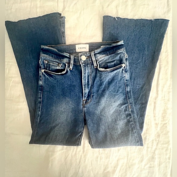 Frame Denim Women's Cropped Blue Jeans- 25 - Picture 4 of 7